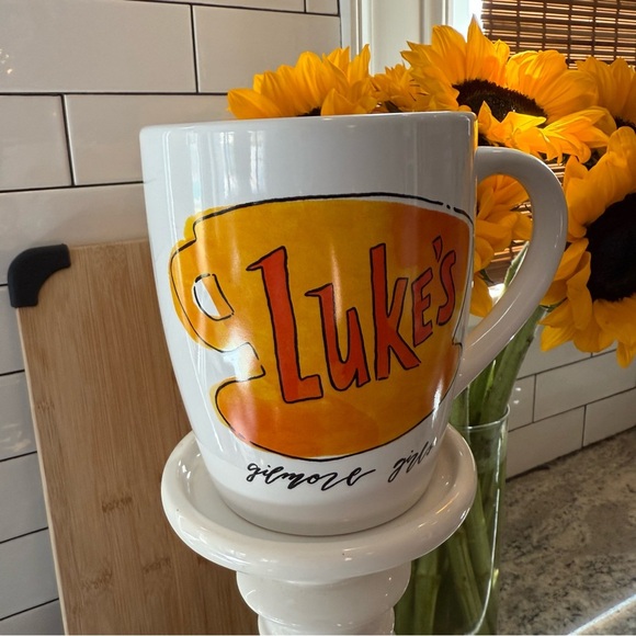 NWT Luke’s Diner Mug from Gilmore Girls White and Orange Coffee Mug Set 25 oz - Picture 7 of 9